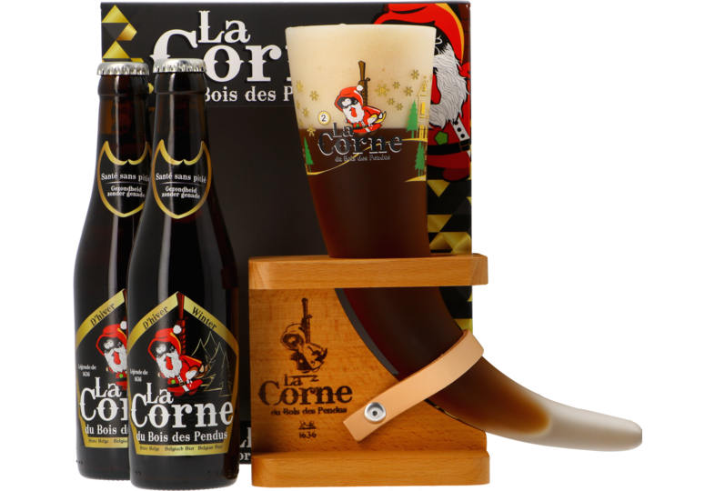 Accessoires et cadeaux - Coffret La Corne du Bois des Pendus Hiver - 2 bières et 1 verre