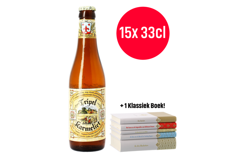 Flessen - Tripel Karmeliet 15x33xcl + 1 Gratis Boek
