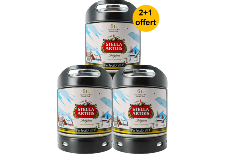 Fûts de bière - Pack 3 fûts 6L Stella Artois Holidays
