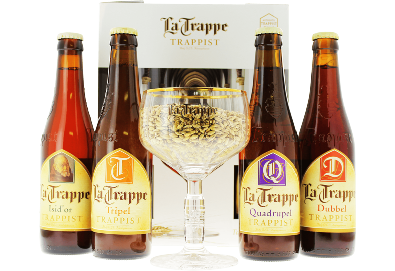 Coffrets cadeaux verre et bière - Coffret La Trappe (4 bières 1 verre)