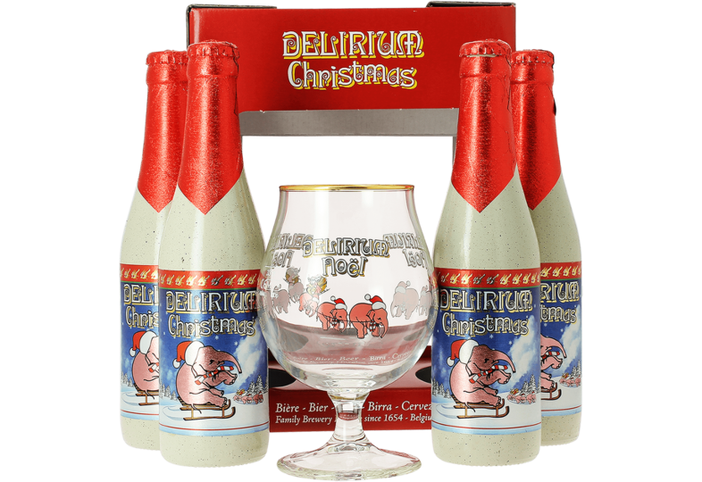 Coffrets cadeaux verre et bière - Coffret Delirium Christmas