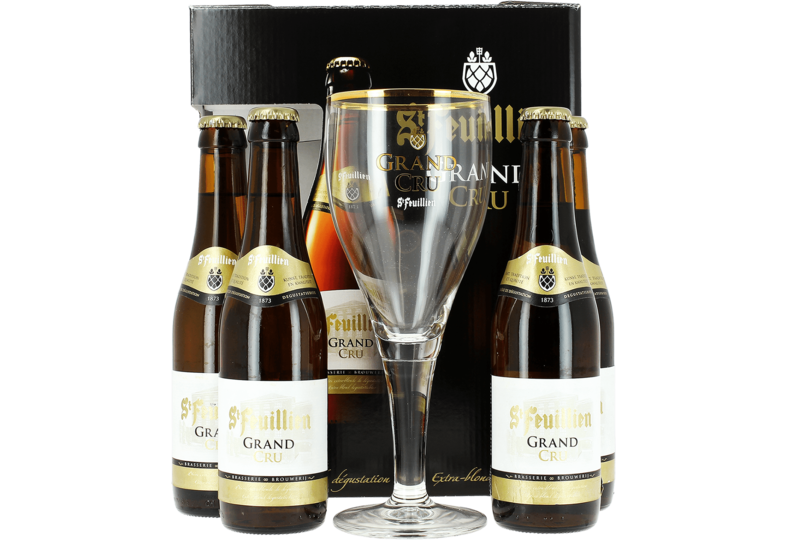 Accessoires et cadeaux - Coffret St Feuillien Grand Cru - 4 bières et 1 verre