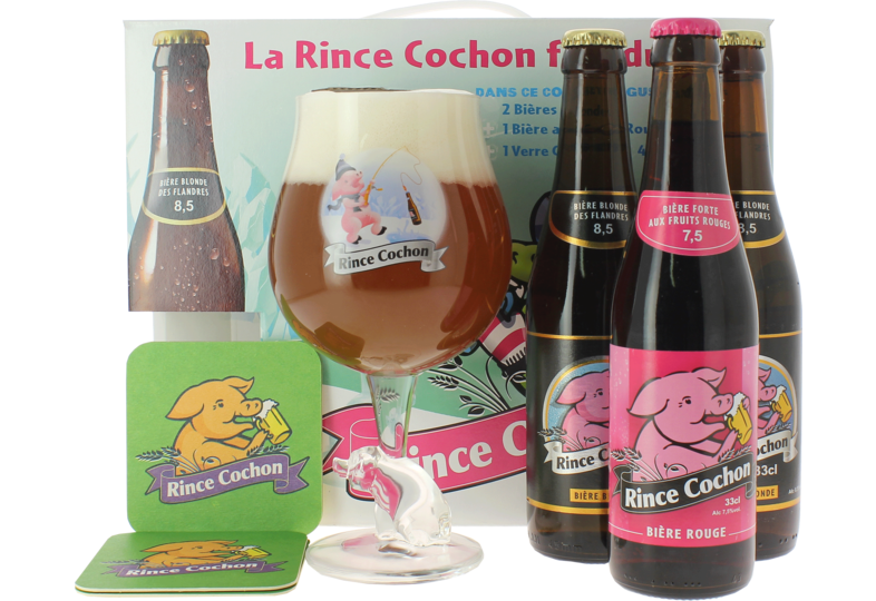 Coffrets cadeaux verre et bière - Coffret Rince Cochon Hiver