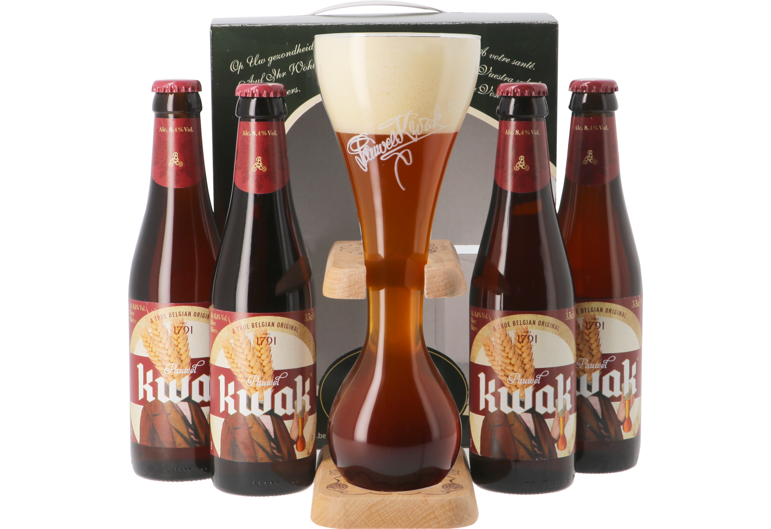 Kwak Gift Pack 4 beers and coachman glass