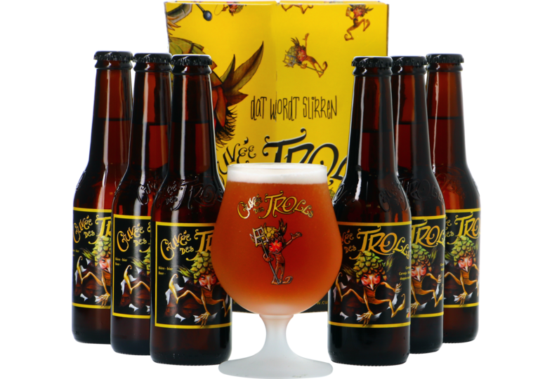 Coffrets cadeaux verre et bière - Coffret Cuvée des Trolls (6 bières 1 verre 25 cl)