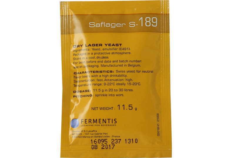 Levures pour fermentation - Levure sèche Saflager S-189 11g