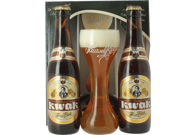 Coffrets cadeaux verre et bière - Coffret Kwak (2 bières, 1 verre)