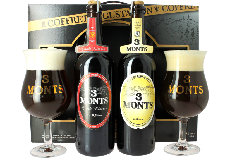 Coffrets cadeaux verre et bière - Coffret 3 Monts dégustation