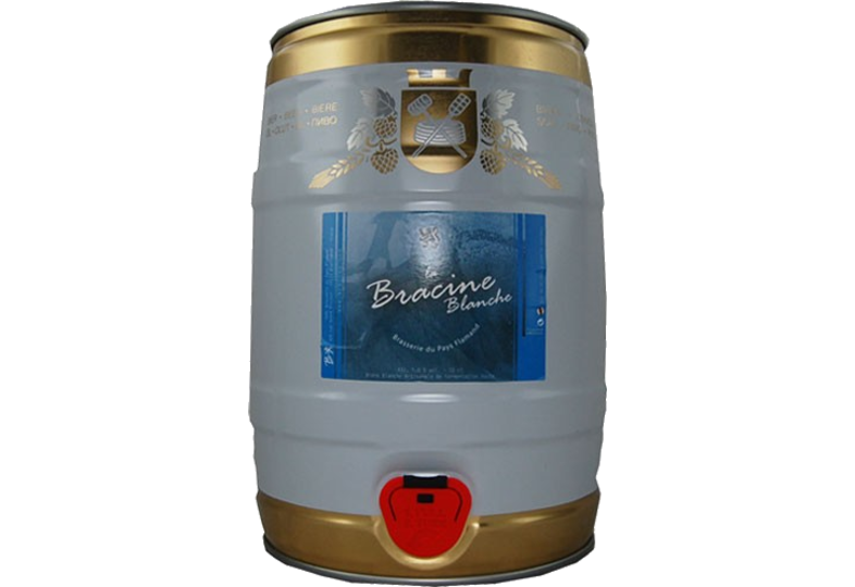 FUT 5L bière Bracine Blanche de la Brasserie du Pays Flamand - Bière