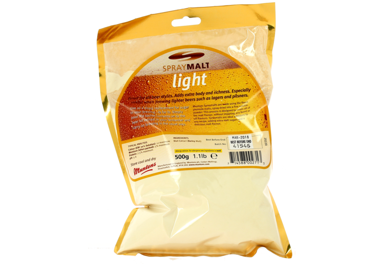 Additifs de brassage - Extrait de malt Muntons poudre blond 7-12 EBC 500g